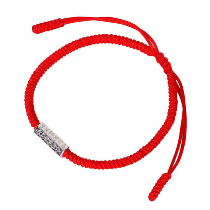 Mythstone Om Mani Padme Hum Luck Protection Red String Bracelet