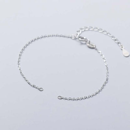 Mythstone 925 Sterling Silver Semi-finished Chain Blessing Bracelet