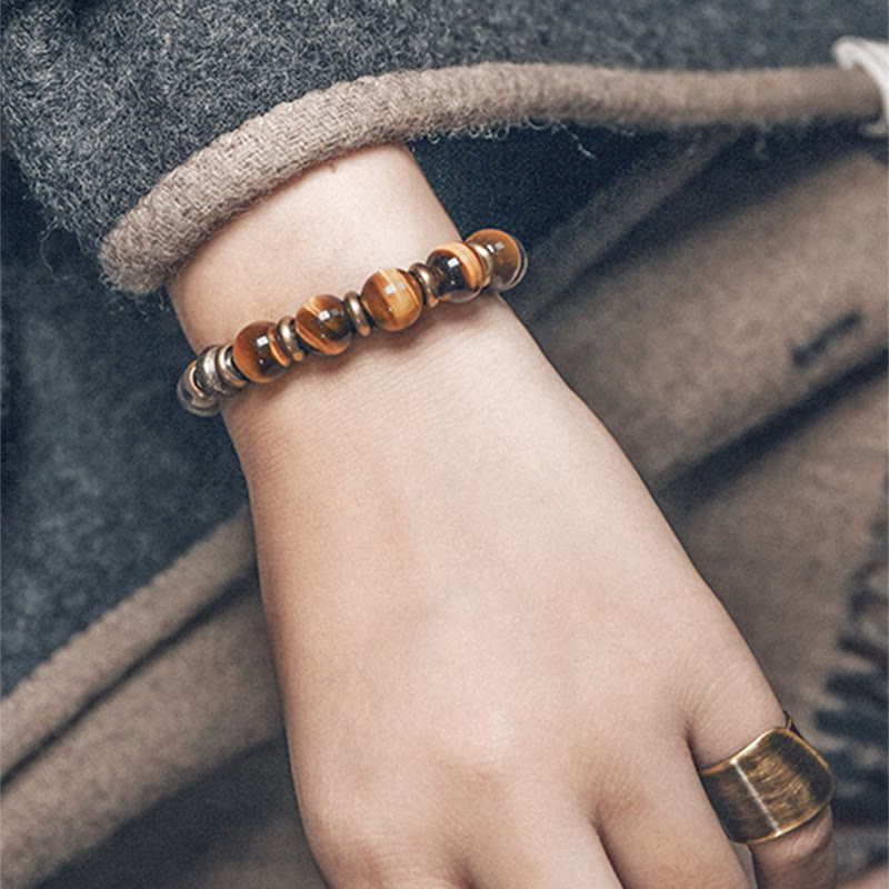 Mythstone Tiger Eye Stone Copper Protection Bracelet