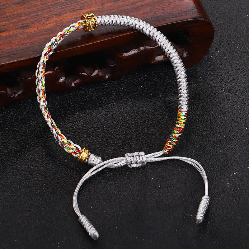 Mythstone Om Mani Padme Hum Protection Luck String Bracelet