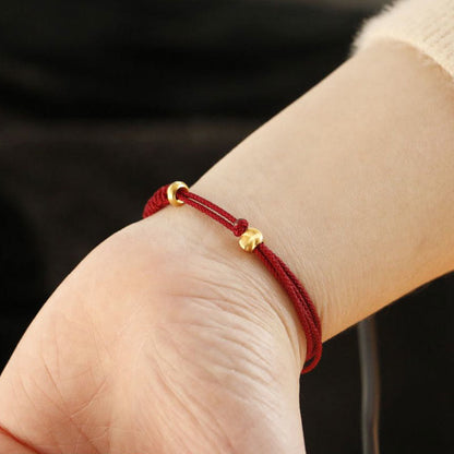 Mythstone Alloy Peace Buckle Luck Red String Bracelet