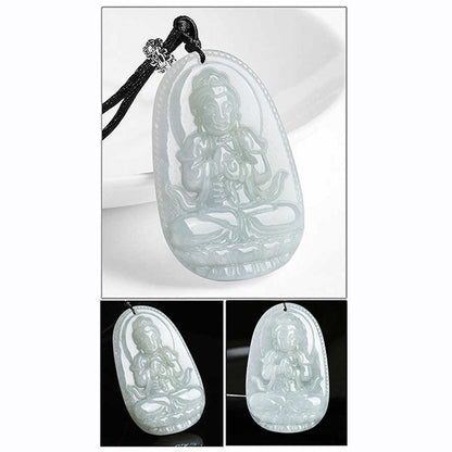 Colgante de jade de Buda natal del zodíaco chino con piedra mitológica que representa la prosperidad y la riqueza