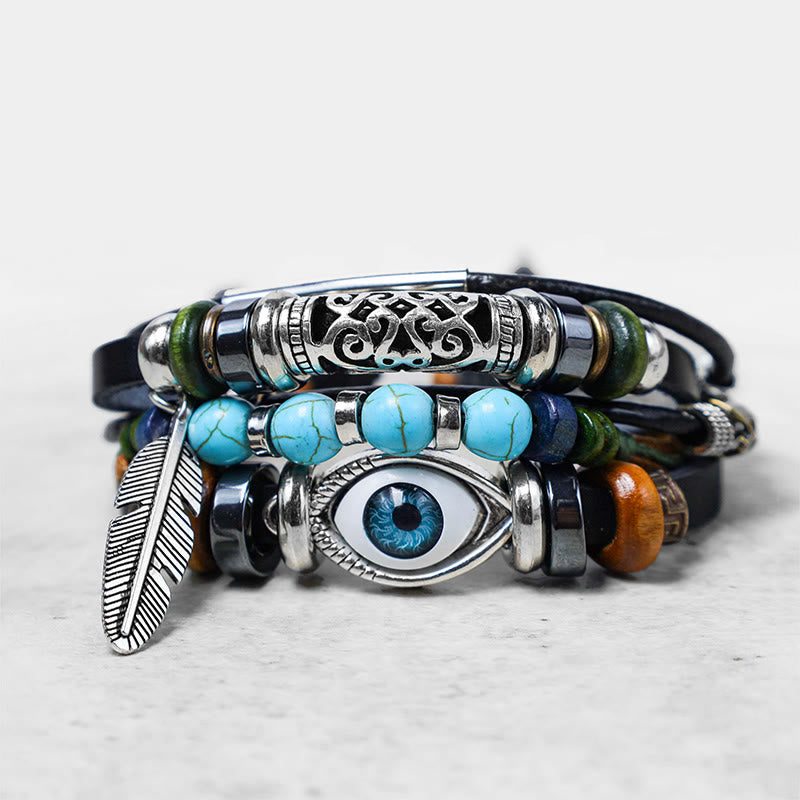 Mythstone Tibetan Turquoise Evil Eye Purification Bracelet