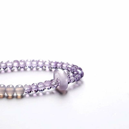 Mythstone Natural Amethyst Crystal Meditation Healing Bracelet