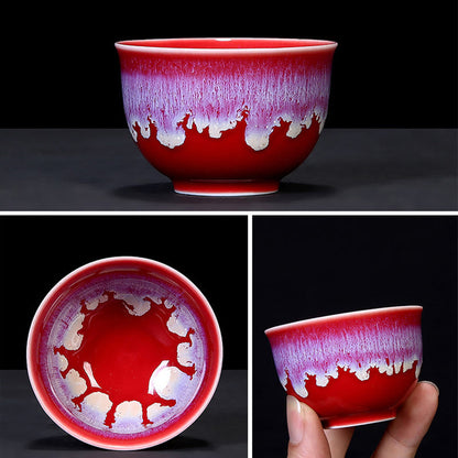 Mythstone Chinese Jianzhan Glaze Kiln Change Ceramic Teacup Tenmoku Kung Fu Tea Cup