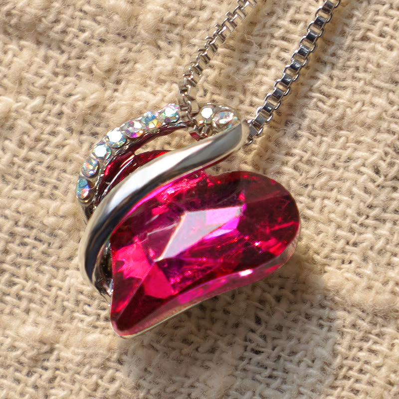 Mythstone Love Heart Birthstone Healing Energy Necklace Pendant