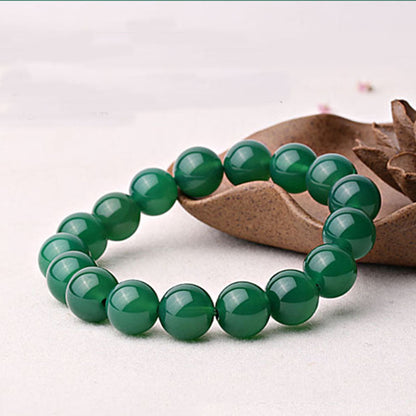 Mythstone Natural Green Agate Support Bracelet