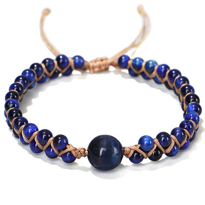 MythStone Divine Blue Tiger Eye Stone Protection Bracelet