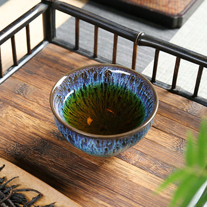 Mythstone Multicolor Ceramic Teacup Ocean Wave Tea Cups