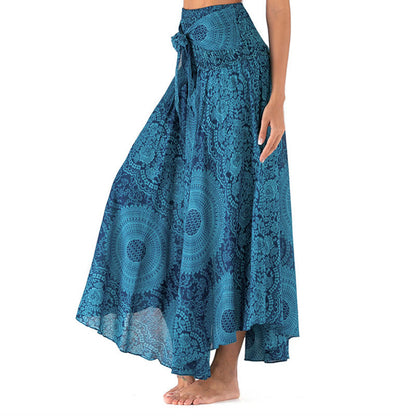 Mythstone Two Style Wear Boho Compass Rose Flower Skirt Dress