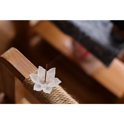 Mythstone Mini Lotus Liuli Crystal Healing Meditation Stick Incense Burner