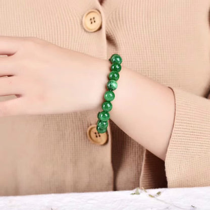 Pulsera de armonía tranquila con cuentas de jade cian Mythstone 