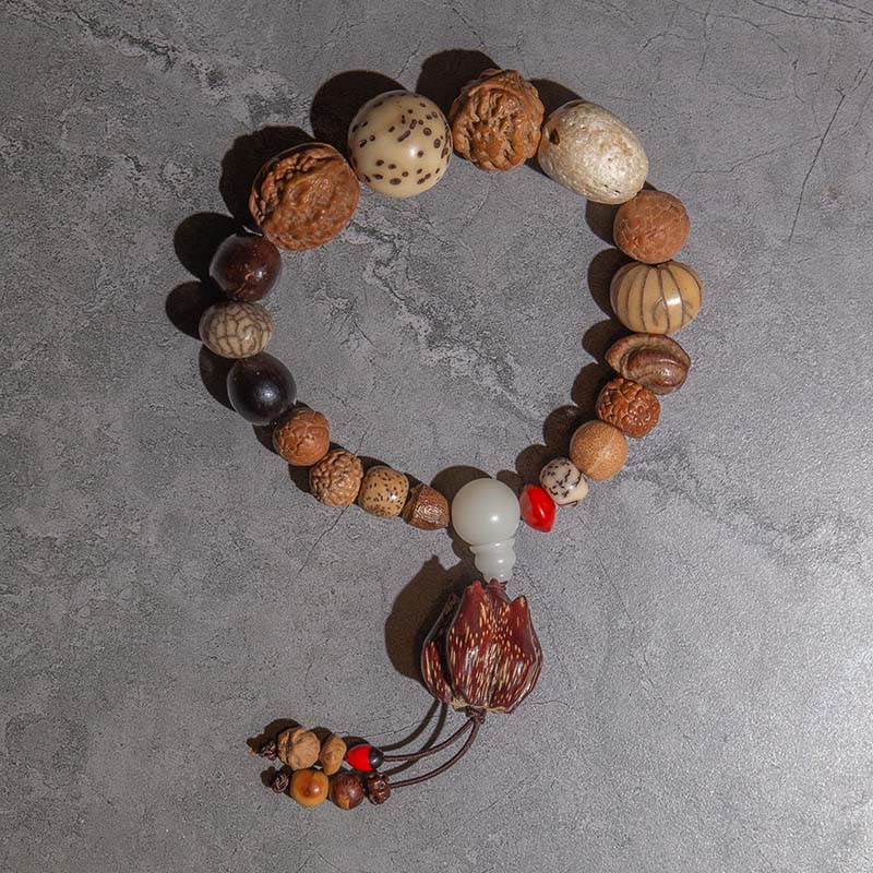 Mythstone 108 Mala Beads Bodhi Seed Luck Wealth Bracelet Wrist Mala