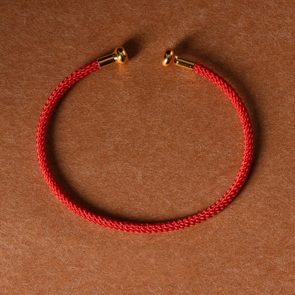 Mythstone Simple Design Handmade Luck Braid String Cuff Bracelet