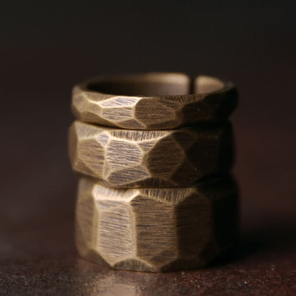 Mythstone Tibetan Simple Design Copper Wealth Ring