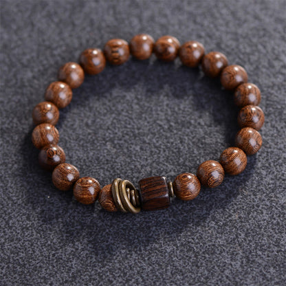 Pulsera de espiritualidad de madera Phoebe Zhennan Mythstone