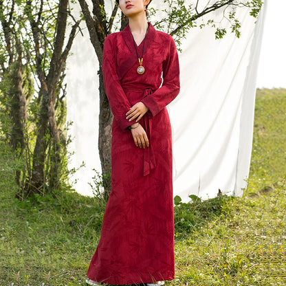 Mythstone Tibetan Dress Clothing Lhasa Long Wrap Dress Maxi Dress Women Clothing