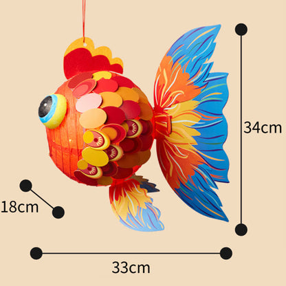 Mythstone DIY Good Luck Koi Fish Paper Lantern Lamp Mid-Autumn Festival Child Kids Lantern Decoration