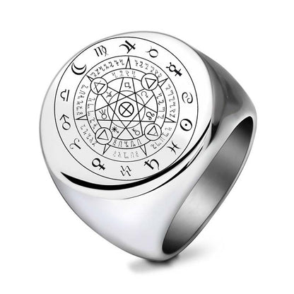 Mythstone 12 Constellations of the Zodiac Protection Blessing Ring