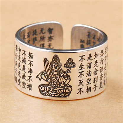 Mythstone FengShui Buddha Chinese Zodiac Protection Adjustable Ring