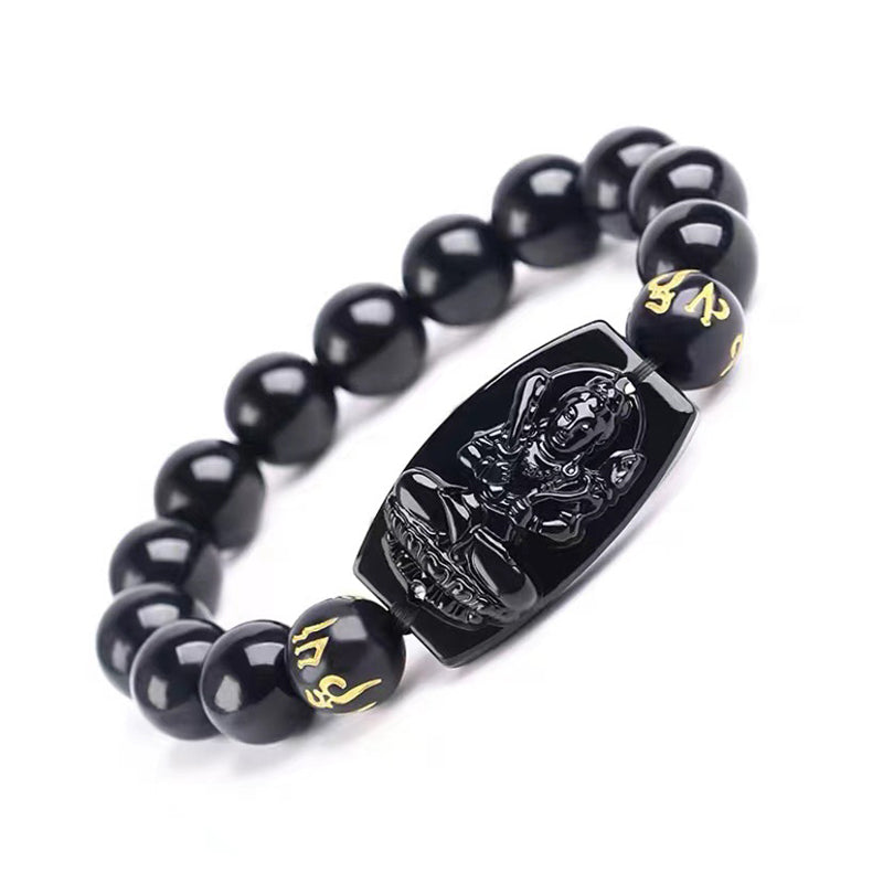 Mythstone Chinese Zodiac Obsidian Protection Bracelet