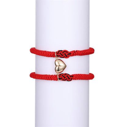 Mythstone 2Pcs Tibetan Luck Chinese Knot Protection String Bracelet