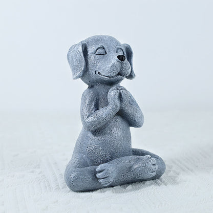 Mythstone Meditating Zen Dog Cat Frog Decoration