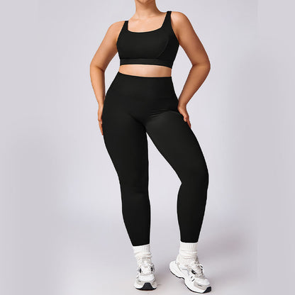 Mythstone PLUS SIZE Backless Criss-Cross Strap Bra Shorts Leggings Pants Sports Gym Yoga Quick Drying Outfits