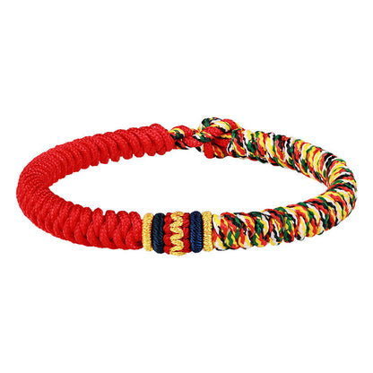 MythStone Tibetan Handmade Multicolored Thread King Kong Knot Strength Braid String Bracelet