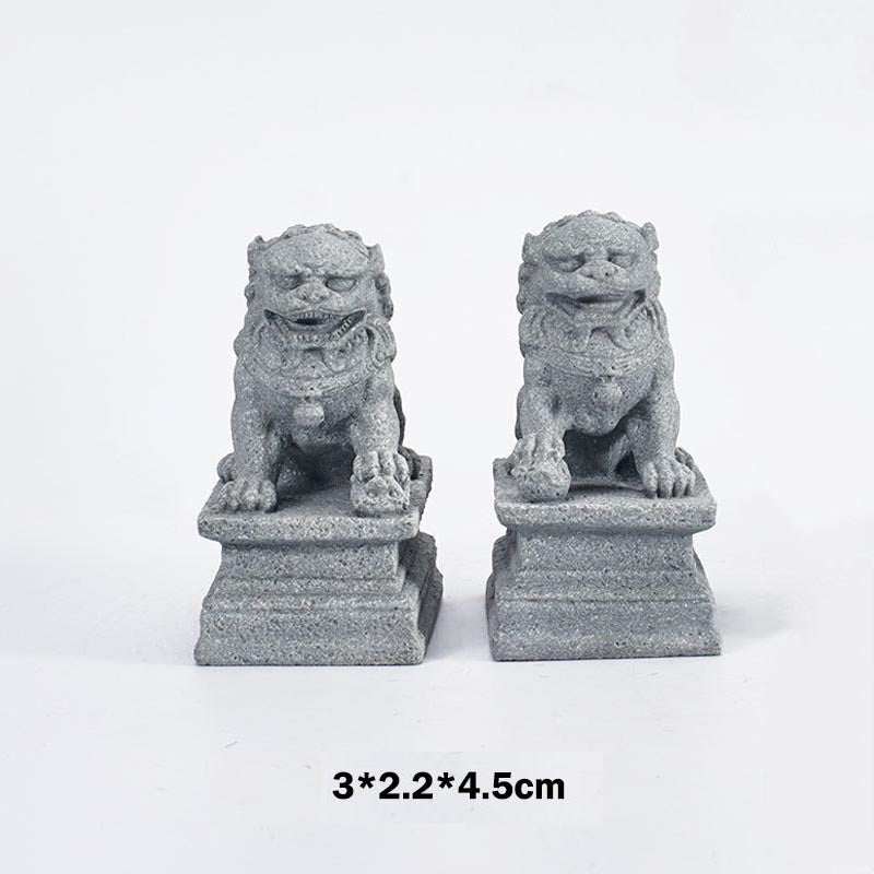 Mythstone Lion Fu Foo Dogs Elephant Ward Off Evil Blessing Home Decoration