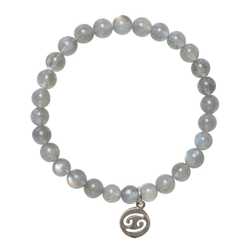 12 Constellations of the Zodiac Moonstone Charming Bracelet