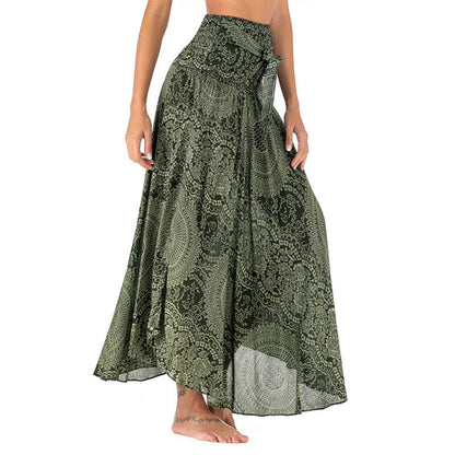 Mythstone Two Style Wear Boho Compass Rose Flower Skirt Dress