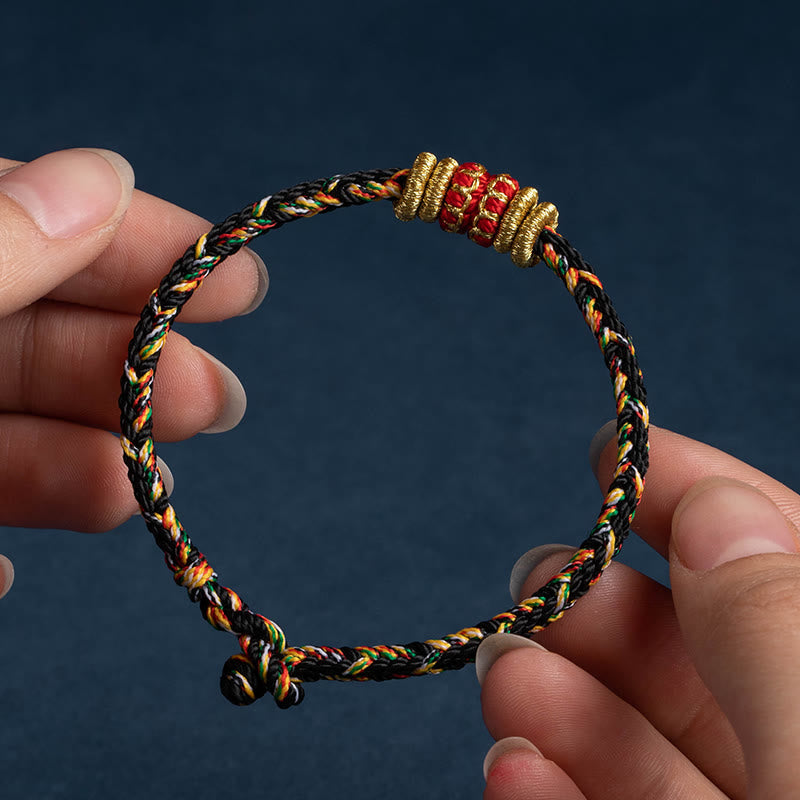 Pulsera trenzada hecha a mano con el zodíaco chino, Buda natal, suerte y fuerza, de Mythstone Tibet