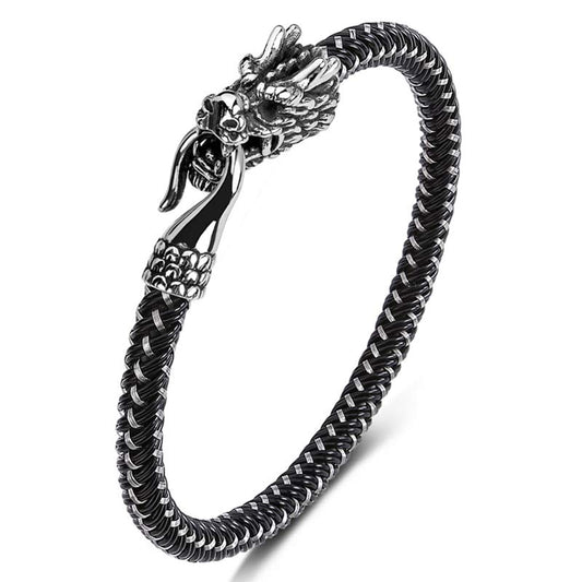 Mythstone Dragon Titanium Steel Protection Luck Bracelet