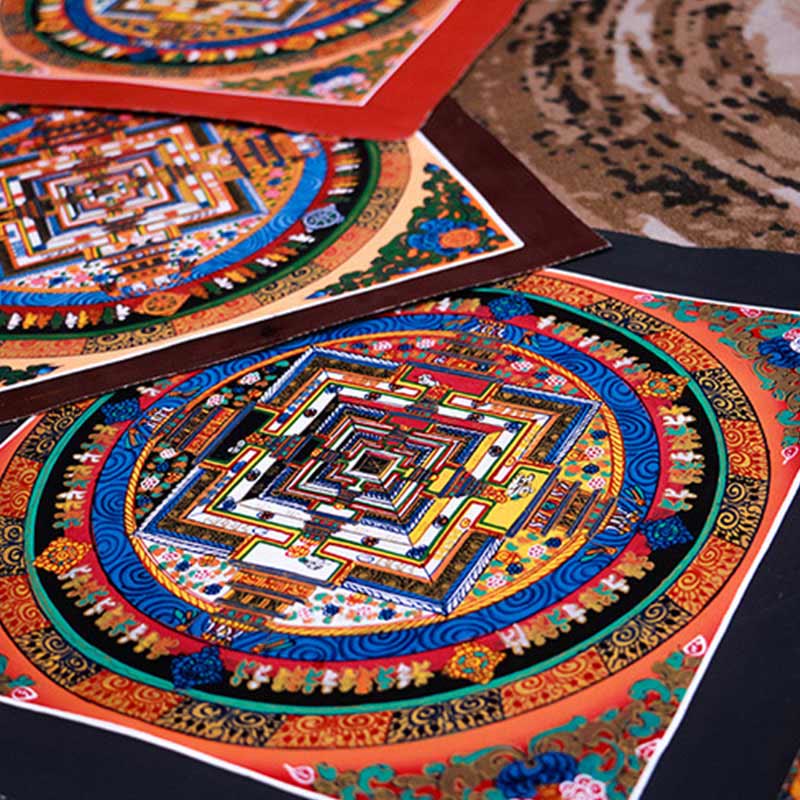 Mythstone Tibetan Handmade Thangka Mandala Painting Blind Box Random Color Pattern