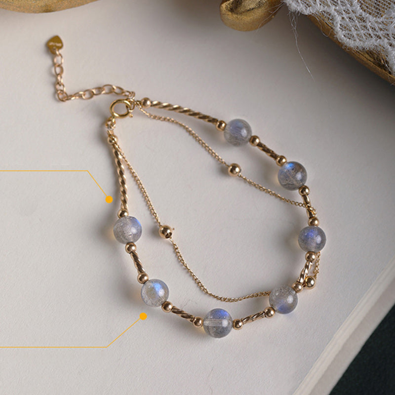 Mythstone Moonstone Positive Charming Chain Bracelet