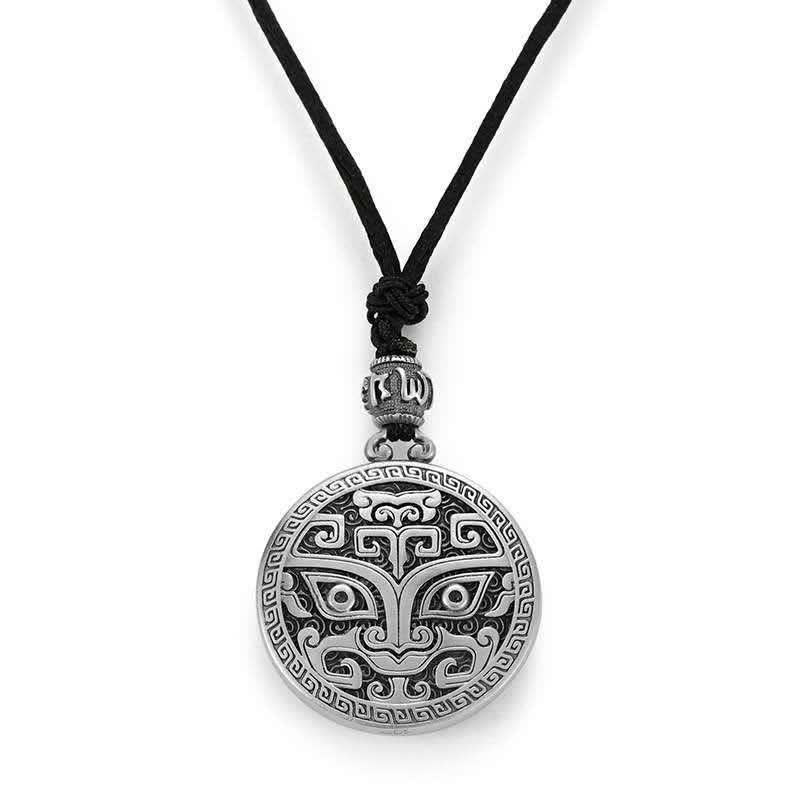 Mythstone Lucky FengShui Mythological Creature Taotie Wealth Necklace Pendant