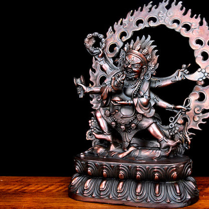 Estatua decorativa de cobre con la compasión del Bodhisattva Mahakala del Tíbet de Mythstone