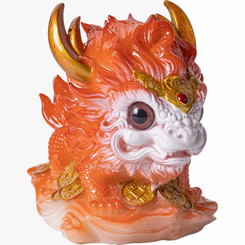 Mythstone Color Changing Small Kirin Resin Tea Pet Home Figurine Decoration