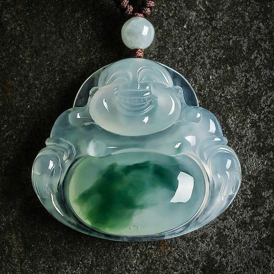 Mythstone Cyan Jade Luck Necklace Pendant