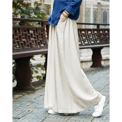 Mythstone Solid Color Loose Yoga Wide Leg Pants With Pockets