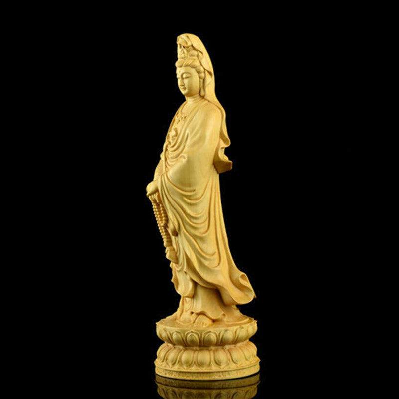 Mythstone Avalokitesvara Boxwood Blessing Home Decoration