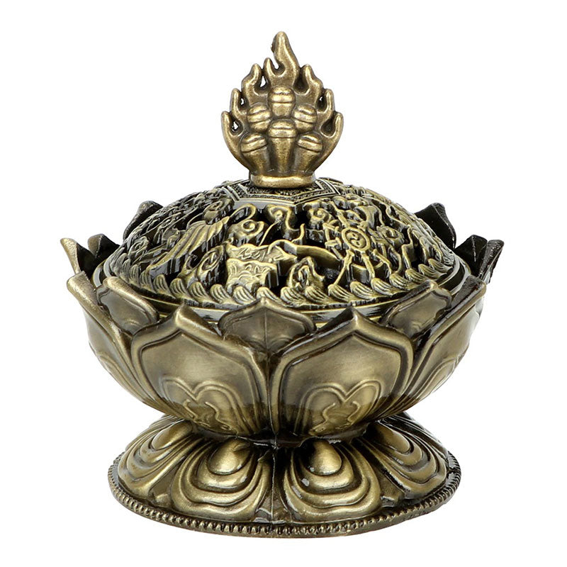 Mythstone Tibetan Lotus Shaped Purify Incense Burner