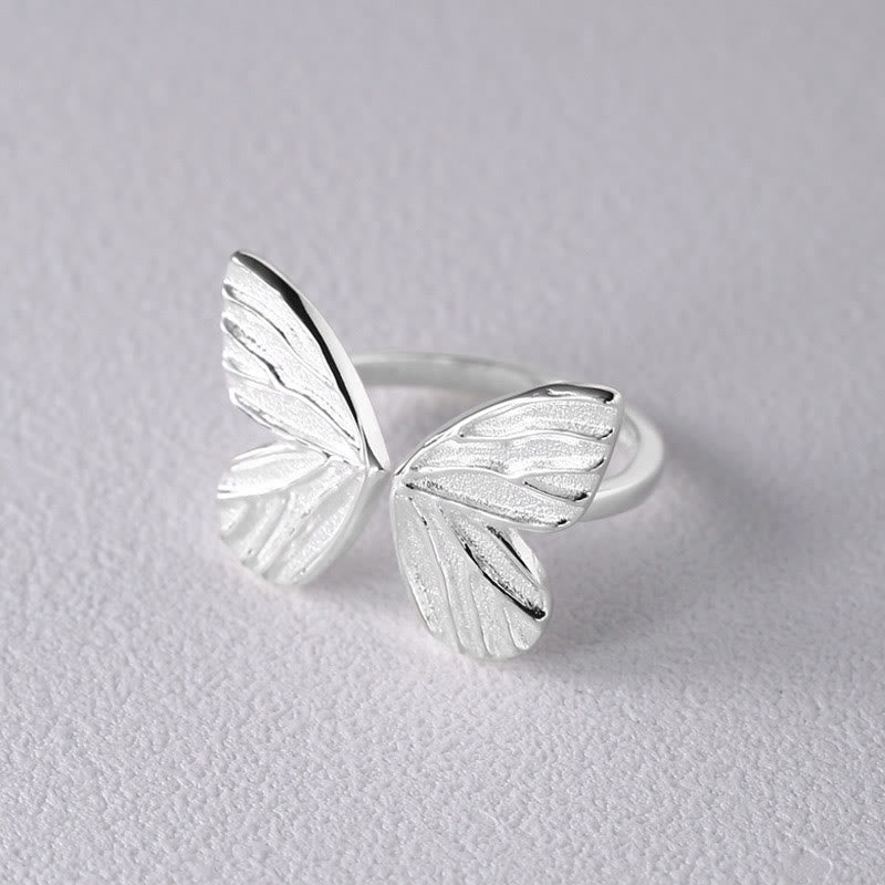 Mythstone 925 Sterling Silver Butterfly Love Freedom Ring