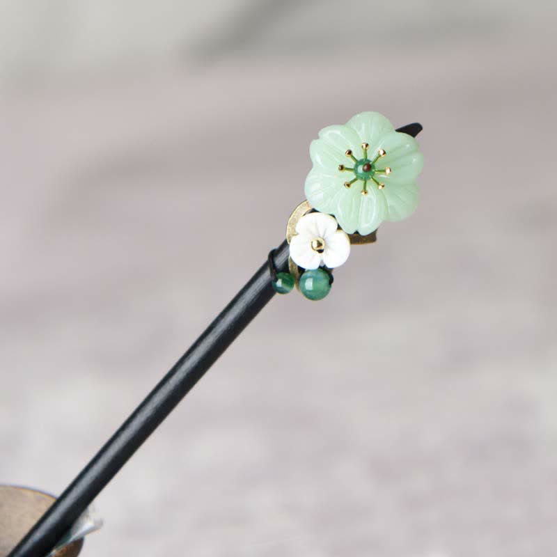 Mythstone Green Aventurine Flower Agate Positivity Hairpin Decoration