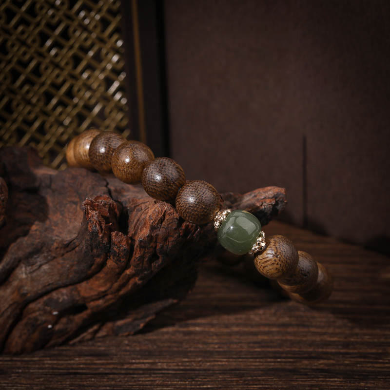 Mythstone Agarwood Good Luck Glazed Strength Bracelet