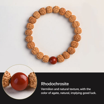 Pulsera de la riqueza y la buena suerte con la semilla de Bodhi de Rudraksha del Tíbet Mythstone