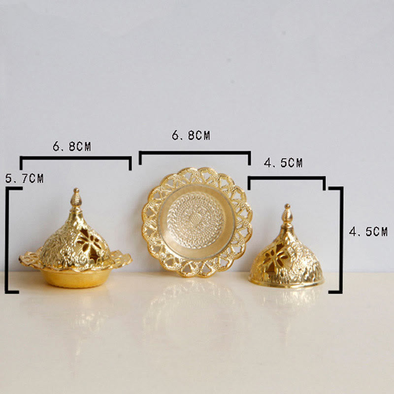 Mythstone Tibetan Gold Mini Meditation Incense Burner