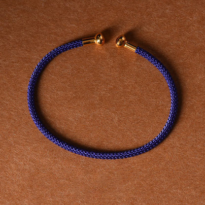 Mythstone Simple Design Handmade Luck Braid String Cuff Bracelet