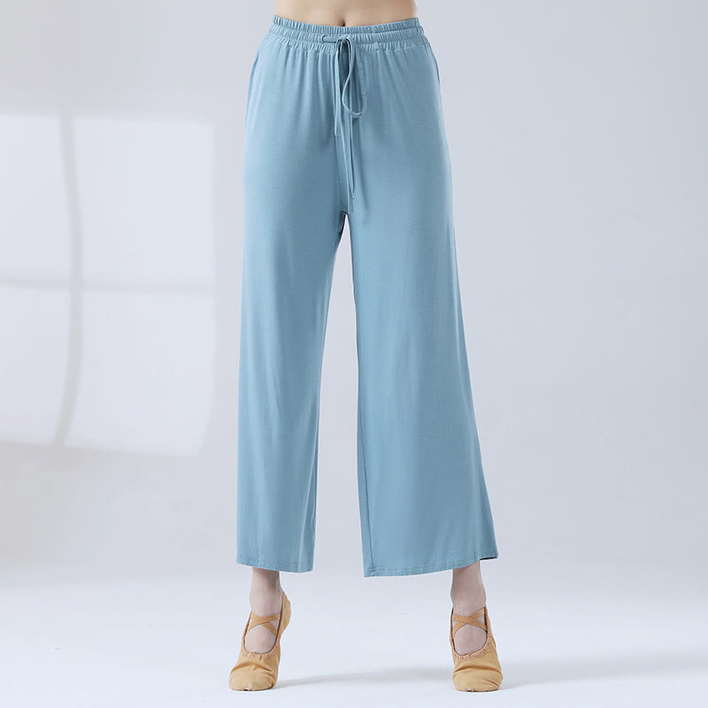 Mythstone Loose Modal Drawstring Wide Leg Pants For Yoga Dance